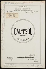Photo:Newark NJ 1896 Calypsol Grease Diamond Compound Co Trademark Print picture