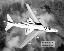 OVERHEAD VIEW SPACE SHUTTLE COLUMBIA ON 747 TRANSPORT 8X10 NASA PHOTO (BT-761) picture