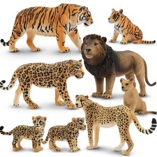 Toymany  Cheetah Tiger Lion Animal Figurine,  Collectible Hand-painted  Toy Set picture