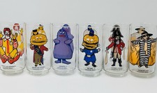 McDonald's Complete Set Of 6 1977 Mcdonaldland Action Series Glasses picture