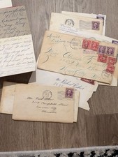 Antique Handwritten Letters 1920s–1950s Vintage Postal History Ephemera Lot picture