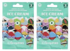 Disney Parks Character Ice Cream Mystery Pin Pack Series 2 Set of 2 Sealed  NEW picture