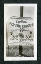 WWII USAAF Snapshot Photo 8th Fighter Group Cyclone's Flying Circus Base Sign picture