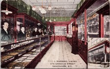 Vancouver BC Tod & Manning Ltd Jewellers Store c1912 Advertising Postcard H19 picture