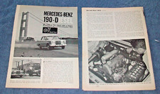 1962 Mercedes-Benz 190D Diesel Vintage Road Test Info Article picture