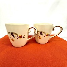 2 Hall Autumn Leaf 12oz Coffee Mug Limited Edition China Specialties New picture