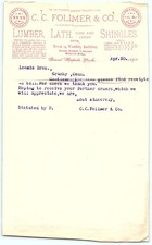1892 Michigan Lumber Co. letterhead/billhead, Grand Rapids picture