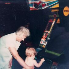 Vintage Polaroid Photo Arcade Game Adorable Baby Lady Cute Found Art Snapshot picture