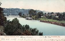 Frankfort KY Kentucky River Log Barge Lock Transportation c1906 Vtg Postcard V8 picture
