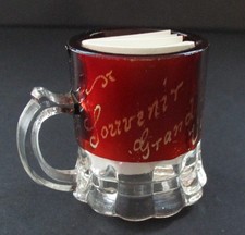 1901 Souvenir EAPG Ruby Stained Glass Mug Grand Commandery Knights Templar picture