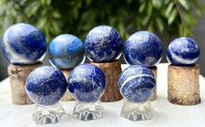 Wholesale Lot 8 pcs Natural Lapis Lazuli Sphere Crystal Healing Energy picture