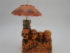 Souvenir So. Dakota Mt Rushmore Oil Lamp Vintage late 50's picture