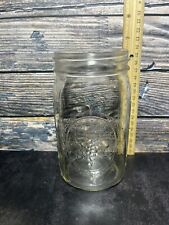 Vintage Ball Mason Jar Quart No Lid Wide Mouth Glass 62A 14 Embossed Fruit picture