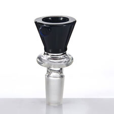 Glass Funnel Bowl Glass Slide Bowl with 6 Holes Honeycomb Screen 14mm male Black picture