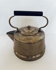 VTG Gregorian Hand Hammered Copper Tea Kettle Pot USA Wooden Wood Handle picture