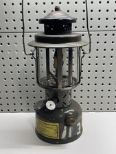Nice Vtg 1984 OD Green US Military S.M.P. Lantern W/ 4 Quadrant Glass picture