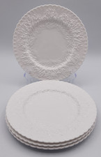 Spode Savoy White Embossed Cabbage Leaf Salad Plates ca 7 3/4
