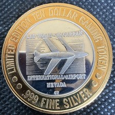 ⭐️McCARRAN AIRPORT HOTEL & CASINO Limited Edition 999% .6 Oz Pure Silver Strike picture