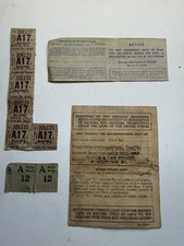 WWII OPA Gasoline Ration Coupons A17 A12 Mileage Folder 1940s Original Lot picture