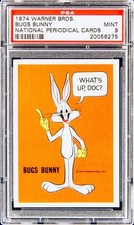 1974 Bugs Bunny Warner Bros National Periodical Cards Looney Tunes POP 24 PSA 9 picture