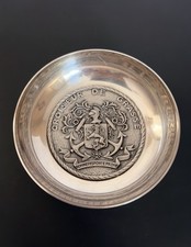 A. AUGIS FRENCH NAVY CROISEUR DE GRASSE SILVER-PLATED MILITARY DISH VINTAGE picture