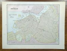 Vintage 1892 BROOKLYN NEW YORK Map 13