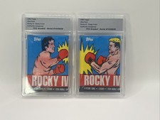 1985 Topps Rocky IV 4 Set Of 2 Wax Packs Authentic Unopened Encapsulated picture
