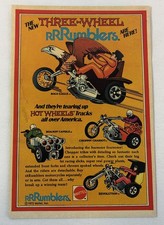 1972 Mattel Hot Wheels THREE WHEEL RRRUMBLERS ad page ~ rumblers picture
