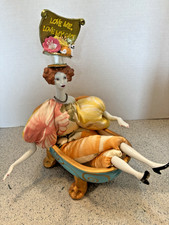 Poupee Millet Doll Signed Isabelle Love Me.Love My Cat & Bath Tub Vtg 2002 picture