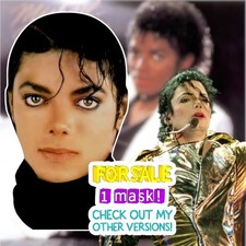 Vintage Look 1980s Michael Jackson Face Mask Halloween Bad Era Costume Thriller  picture