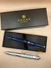 Cross Rollerball Pen Aventura Starry Blue with Chrome AT0155-2 & FREE Tac Pen picture