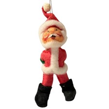 Vintage 1989 Annalee Mobilitee Santa Claus Felt Christmas Ornament 4.5 Inch picture