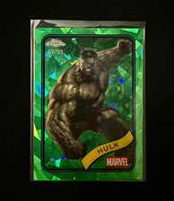 Topps 2025 Topps Chrome Marvel Hulk #128 Green Parallel Serial Numbered 60/99 picture