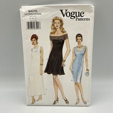 Vogue 9475 Sewing Pattern Dress Women Size 8 10 12 Multi Style 1996 Vintage picture