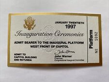 1997 President Bill Clinton Inauguration Ticket VIP Inaugural Platform Rotunda picture