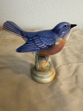 Rare Will-George California Bluebird  Figurine Vintage Ceramic Bird Signed picture