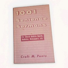1001 Sentence Sermons Croft M Pentz 1964 Vintage Zondervan Publishing Book picture