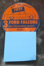1960s REXALL Drugstore Ford Falcon And Thunderbird Juniors Employee Button Rare picture