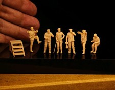 1/48 1/72 1/87 World War I German Air Force Pilots and Ground Crew 6pcs Soldier picture