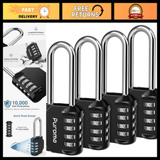 4 Pack 4-Digit Combination Padlocks - 2.6 Inch Security Locks for Gates & Sheds picture