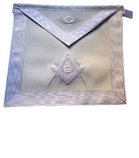  The Lux  Elegant White Master Mason   Apron White Threads picture