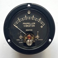 Vintage WESTON Propeller Vibration Aircraft Meter Gauge Indicator picture