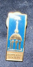 VINTAGE BERTRAND RUSSEL SOCIETY MEMBERSHIP PIN GOLD TONE COSTUME TIE TACK PIN  picture