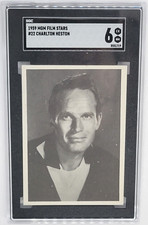 1959 MGM Film Stars #22 Charlton Heston Card - Graded SGC 6 EX-NM picture