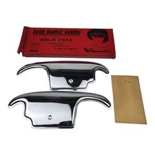 Vintage 1950-1951 Ford Car Chrome Door Handle Guards NOS Knight O' Armor picture