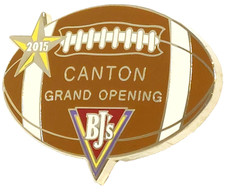 BJ's Restaurant Canton, Ohio Grand Opening 2015 (Football) Lapel Pin picture