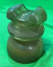 Vintage Hemingray 61 Glass Insulator Clear Made in USA Electrical Line picture