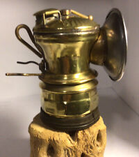 vintage Auto-Lite brass miner’s carbide lamp cleaned picture