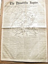 CIVIL WAR NORTHERN VIRGINIA & MARYLAND MAP ILLUS WAR NEWS 1862 picture
