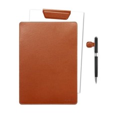 Magnetic File Folder Letter Size, Leather Notepad for Home Office, 1x A4 Brown picture
